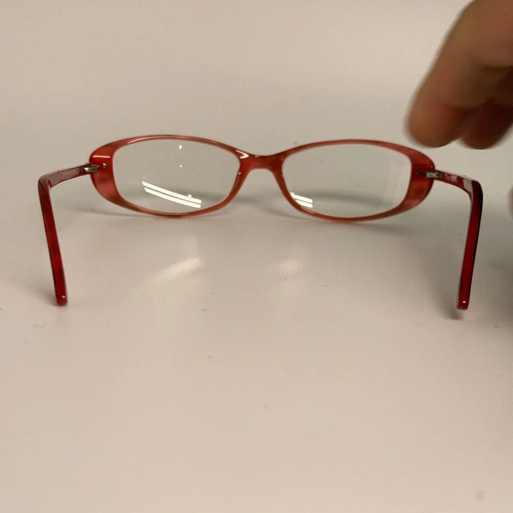 Safilo Emozioni 4029 0FA3 Red Marble Oval Eyeglasses Frames Italy 130